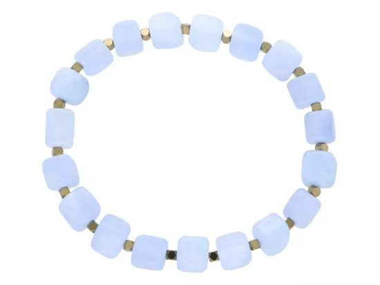 R5C07 BRANSOLETKA AGAT I HEMATYT