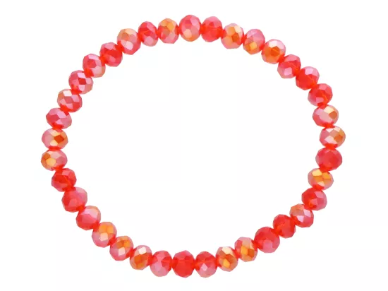 R4G02 BRANSOLETKA KRYSZTAŁKI 6 mm NA GUMCE