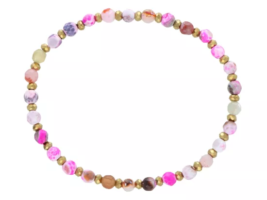 R5C98 BRANSOLETKA AGAT I HEMATYT