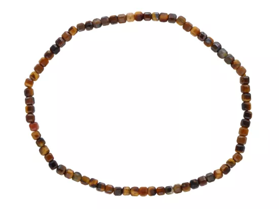 R4K86 BRANSOLETKA TYGRYSIE OKO KOSTKI FASETOWANE 2,5 mm