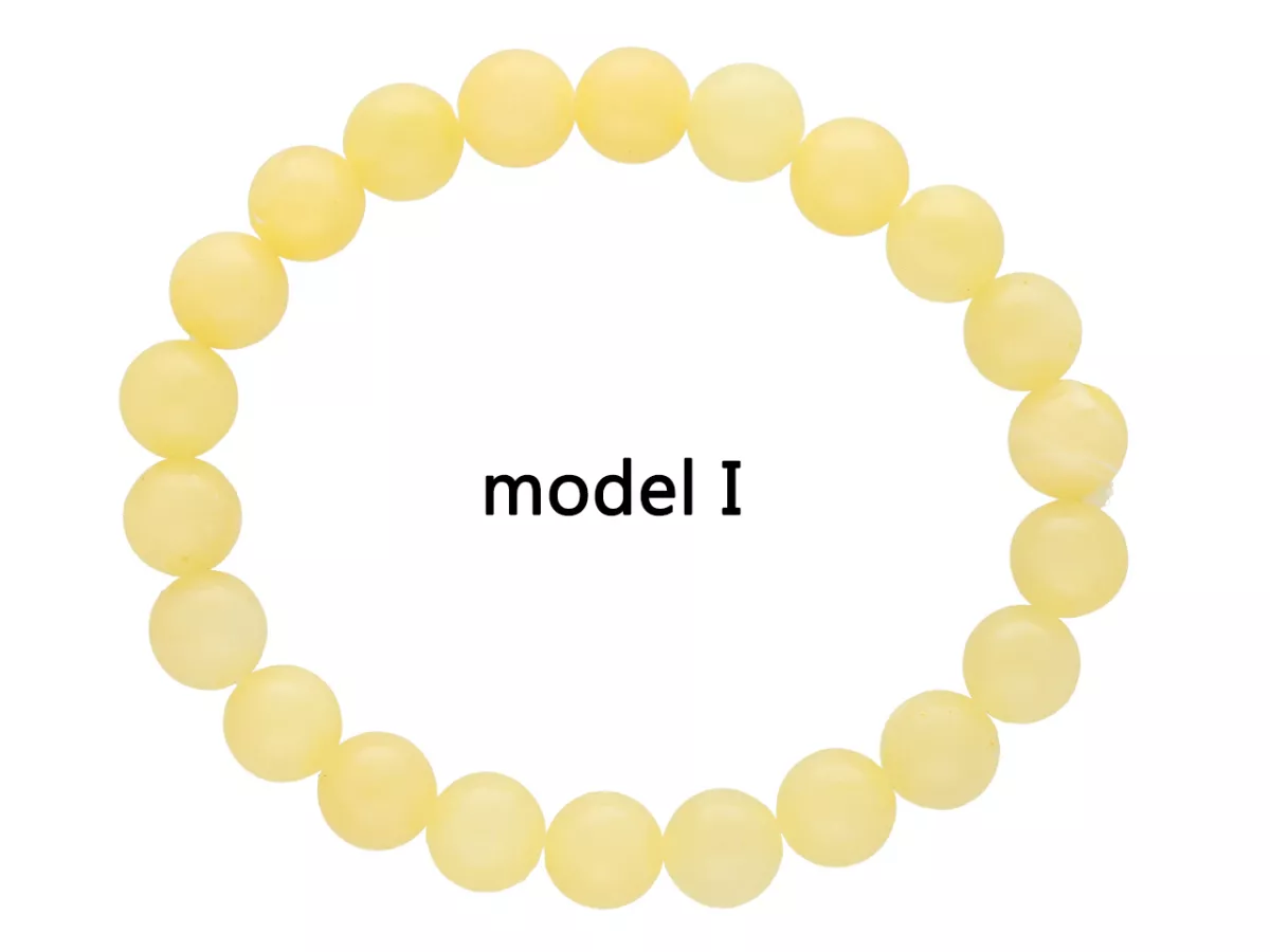 B1W15 BRANSOLETKA NEFRYT BURSZTYNOWY KULE 8,5 mm