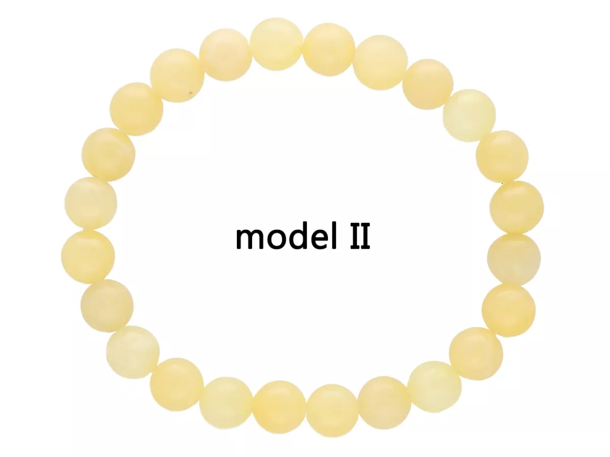 B1W15 BRANSOLETKA NEFRYT BURSZTYNOWY KULE 8,5 mm