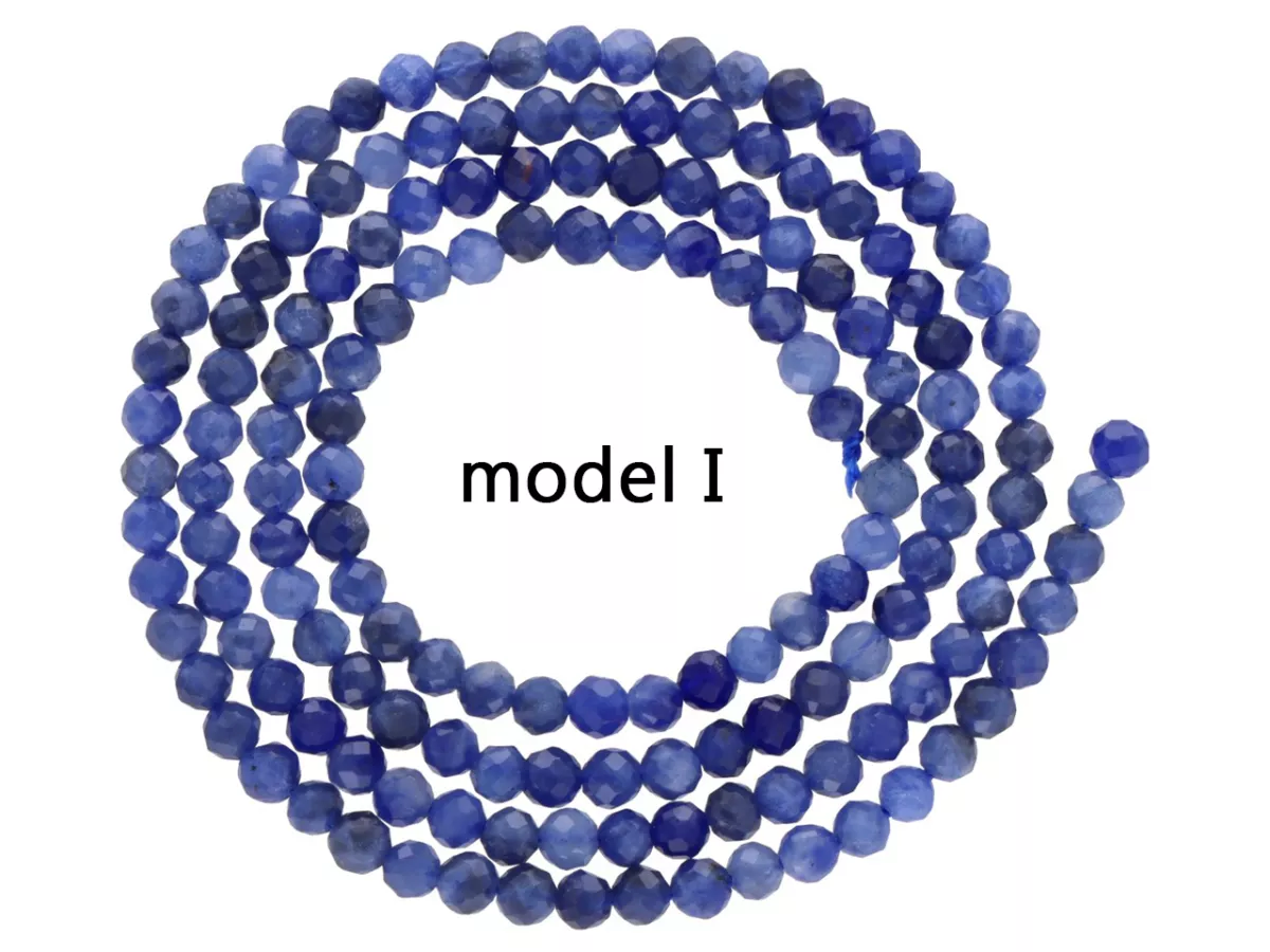 K6W07 SZAFIR KULE FASETOWANE 2 mm - 1 SZNUR