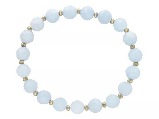 R5B95 BRANSOLETKA JADEIT AKWAMARYNOWY I HEMATYT