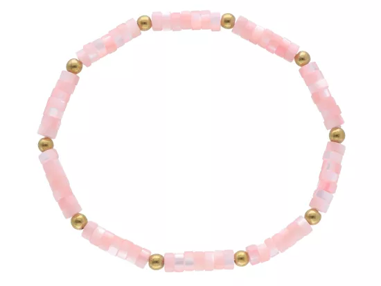 R5A60 BRANSOLETKA MASA PERŁOWA STAL CHIRURGICZNA