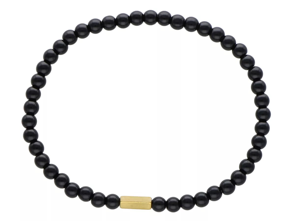 R4L63 BRANSOLETKA ONYKS KULE 4,5 mm