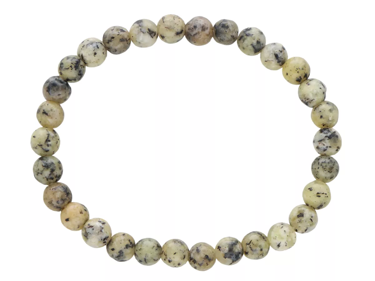 R5H43 BRANSOLETKA JASPIS KIWI KULE 6,5 mm