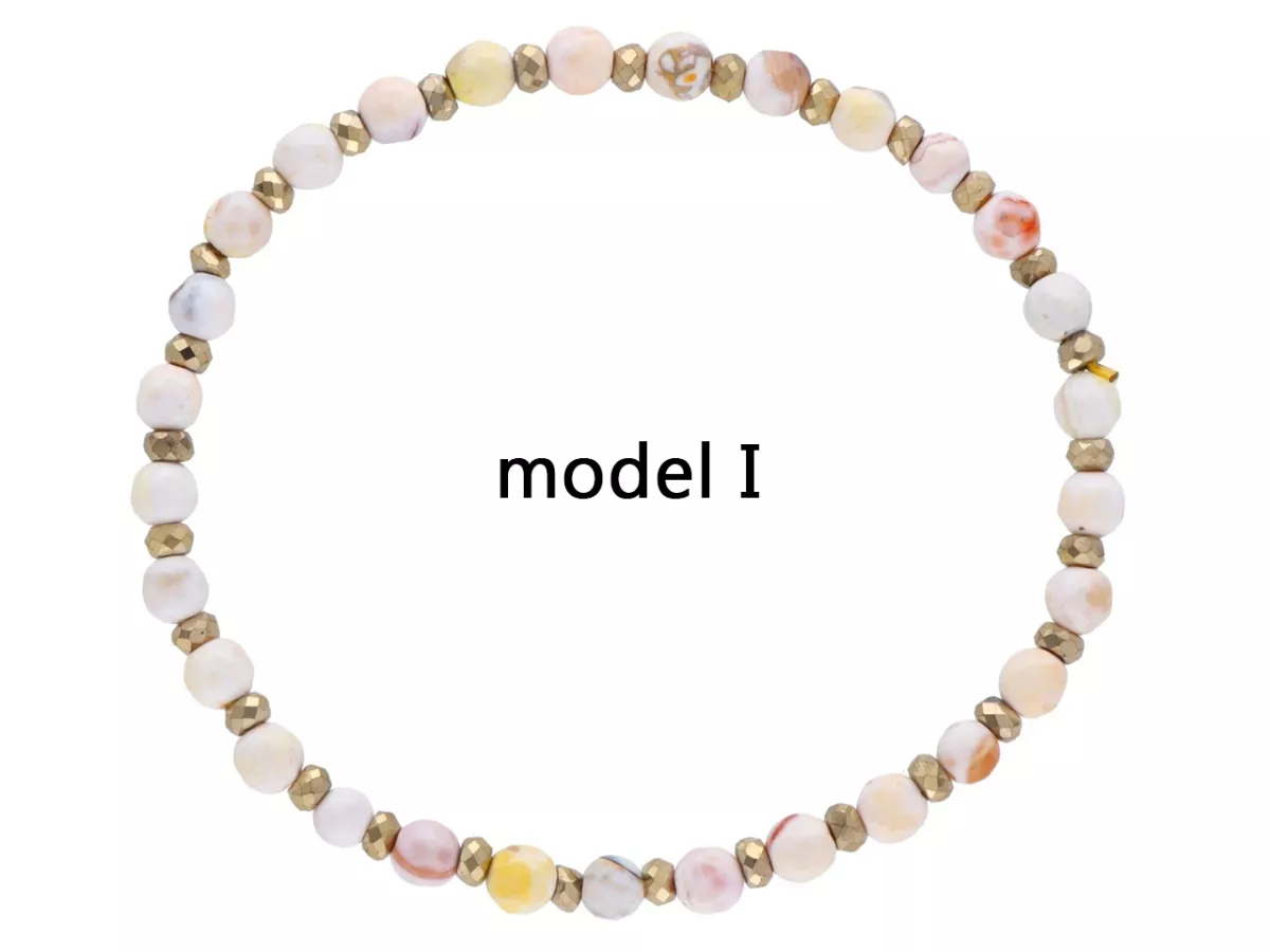 R5A99 BRANSOLETKA AGAT I HEMATYT