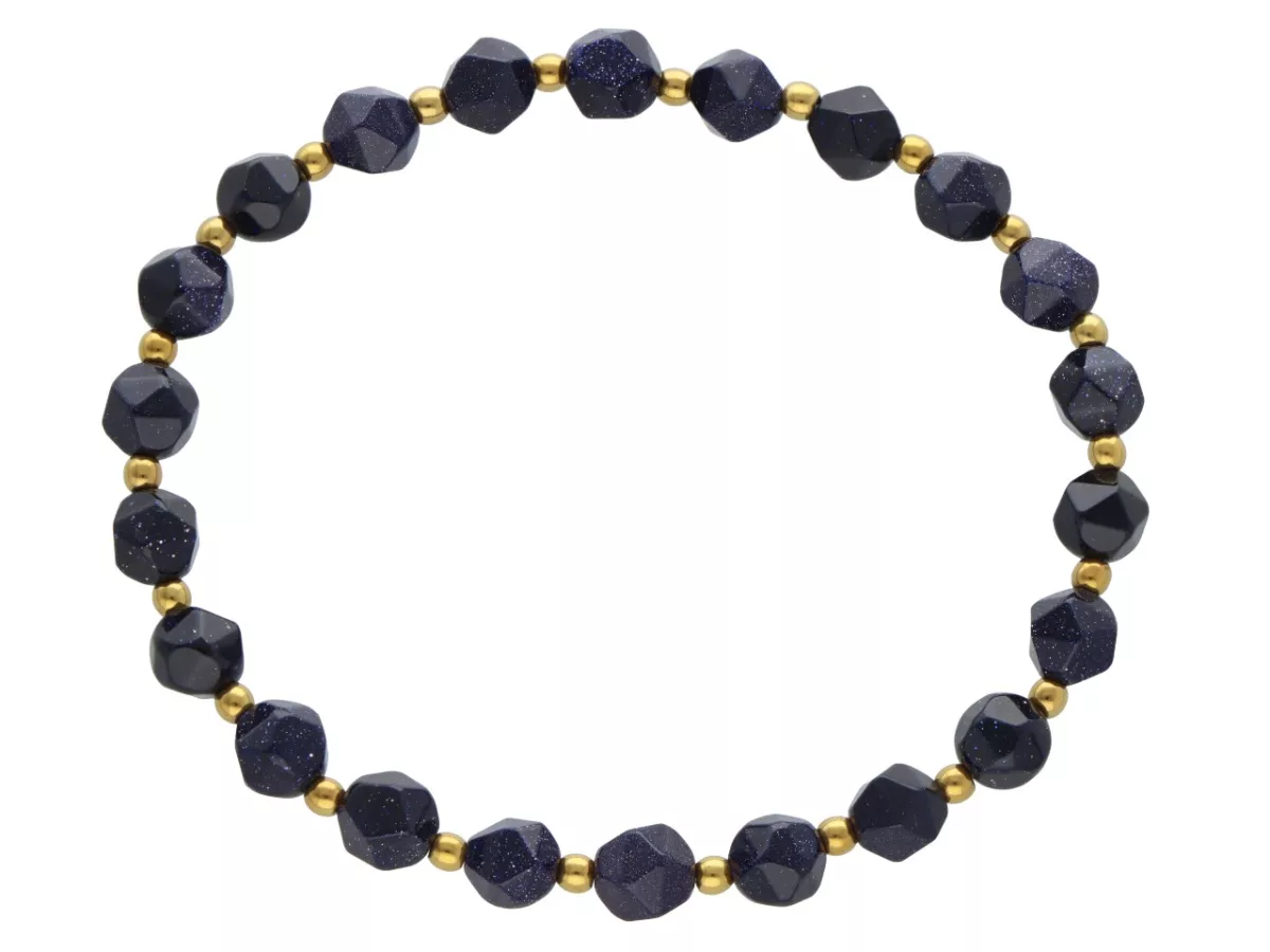 R4M16 BRANSOLETKA NOC KAIRU DIAMENTOWY KULE FASETOWANE 6 mm