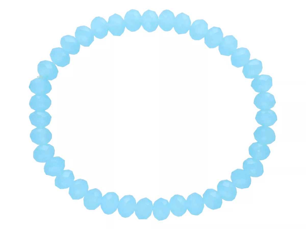 R2A10 BRANSOLETKA KRYSZTAŁKI 6 mm NA GUMCE