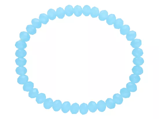 R2A10 BRANSOLETKA KRYSZTAŁKI 6 mm NA GUMCE