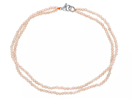 R3G40 BRANSOLETKA CYRKONIA SZKLANA KULE FASETOWANE 2 mm