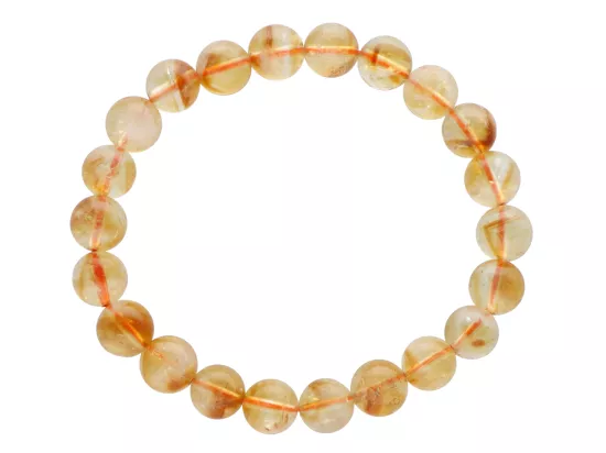 R4H41 BRANSOLETKA CYTRYN KULE 9 mm