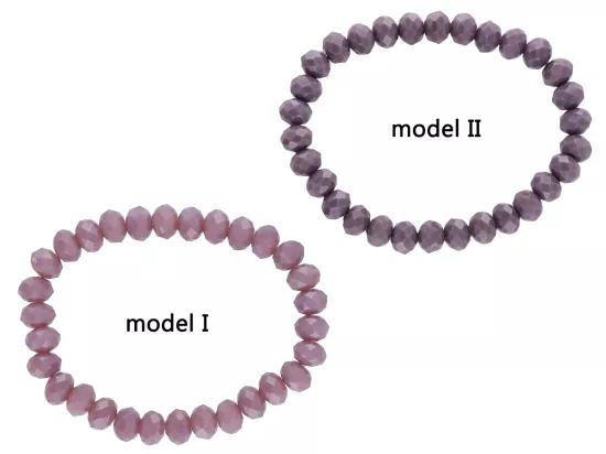 R1P24 BRANSOLETKA KRYSZTAŁKI 8 mm NA GUMCE