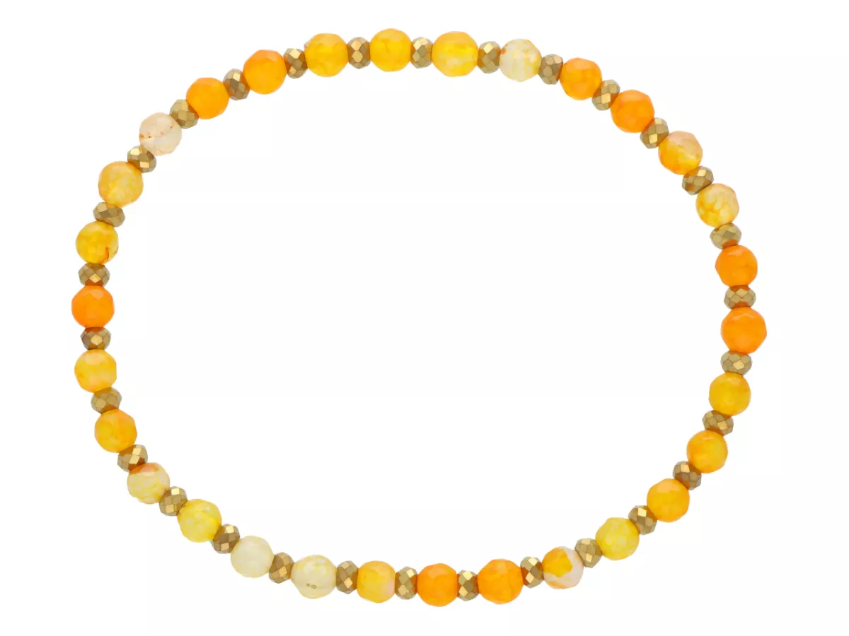 R5D17 BRANSOLETKA AGAT I HEMATYT