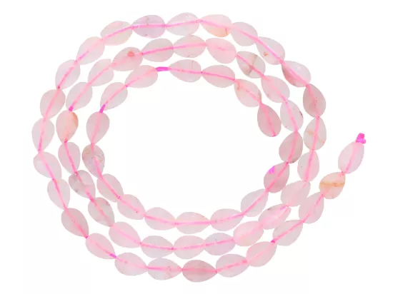K7P90 KWARC RÓŻOWY ŁEZKA FASETOWANA 4/6 mm - 1 SZNUR