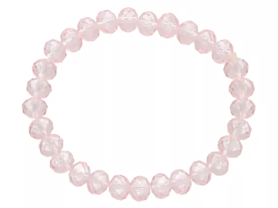 R1D43 BRANSOLETKA KRYSZTAŁKI 8 mm NA GUMCE