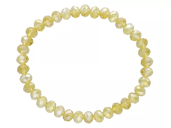 R1S77 BRANSOLETKA KRYSZTAŁKI NA GUMCE 6 mm