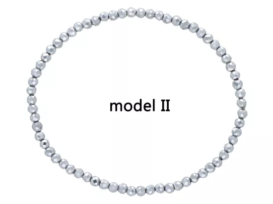 R2N41 BRANSOLETKA HEMATYT KULE FASETOWANE 3 mm