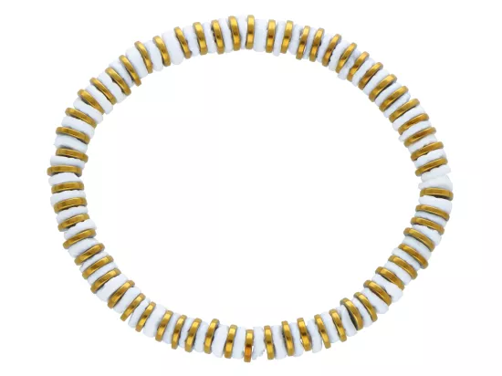 R4L46 BRANSOLETKA BIAŁY AGAT I HEMATYT