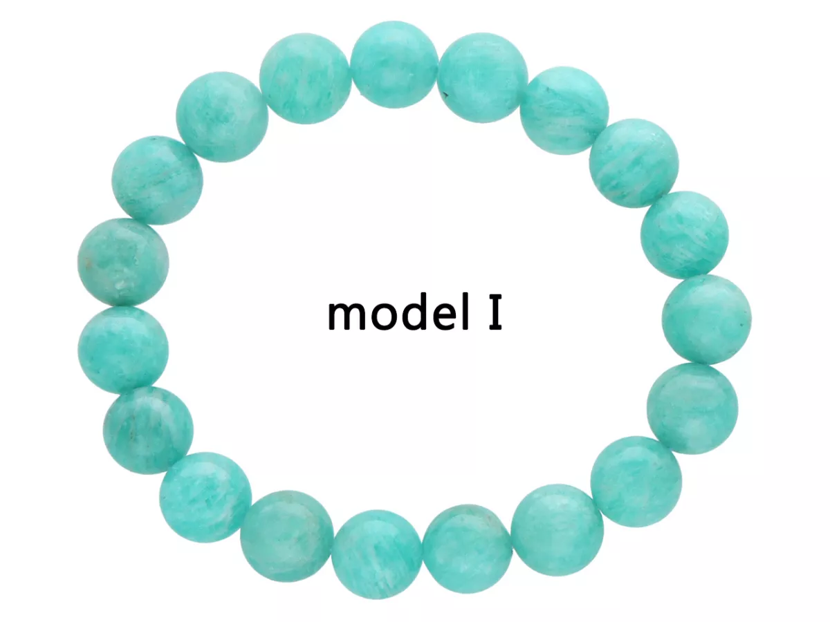 R4J22 BRANSOLETKA AMAZONIT KULE 10,5 mm