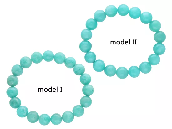 R4J22 BRANSOLETKA AMAZONIT KULE 10,5 mm