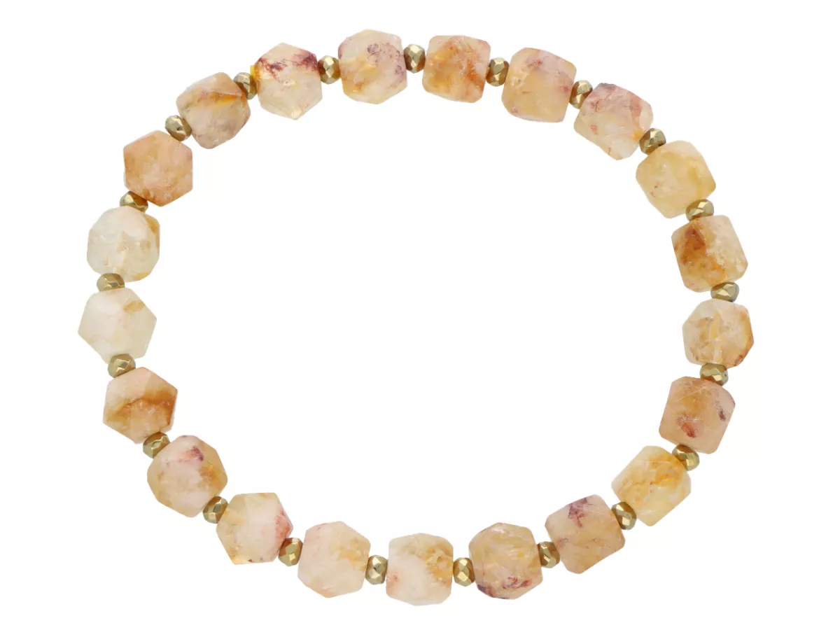 R5C25 BRANSOLETKA CYTRYN I HEMATYT