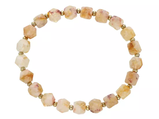 R5C25 BRANSOLETKA CYTRYN I HEMATYT