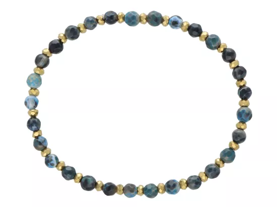 R5D48 BRANSOLETKA AGAT I HEMATYT