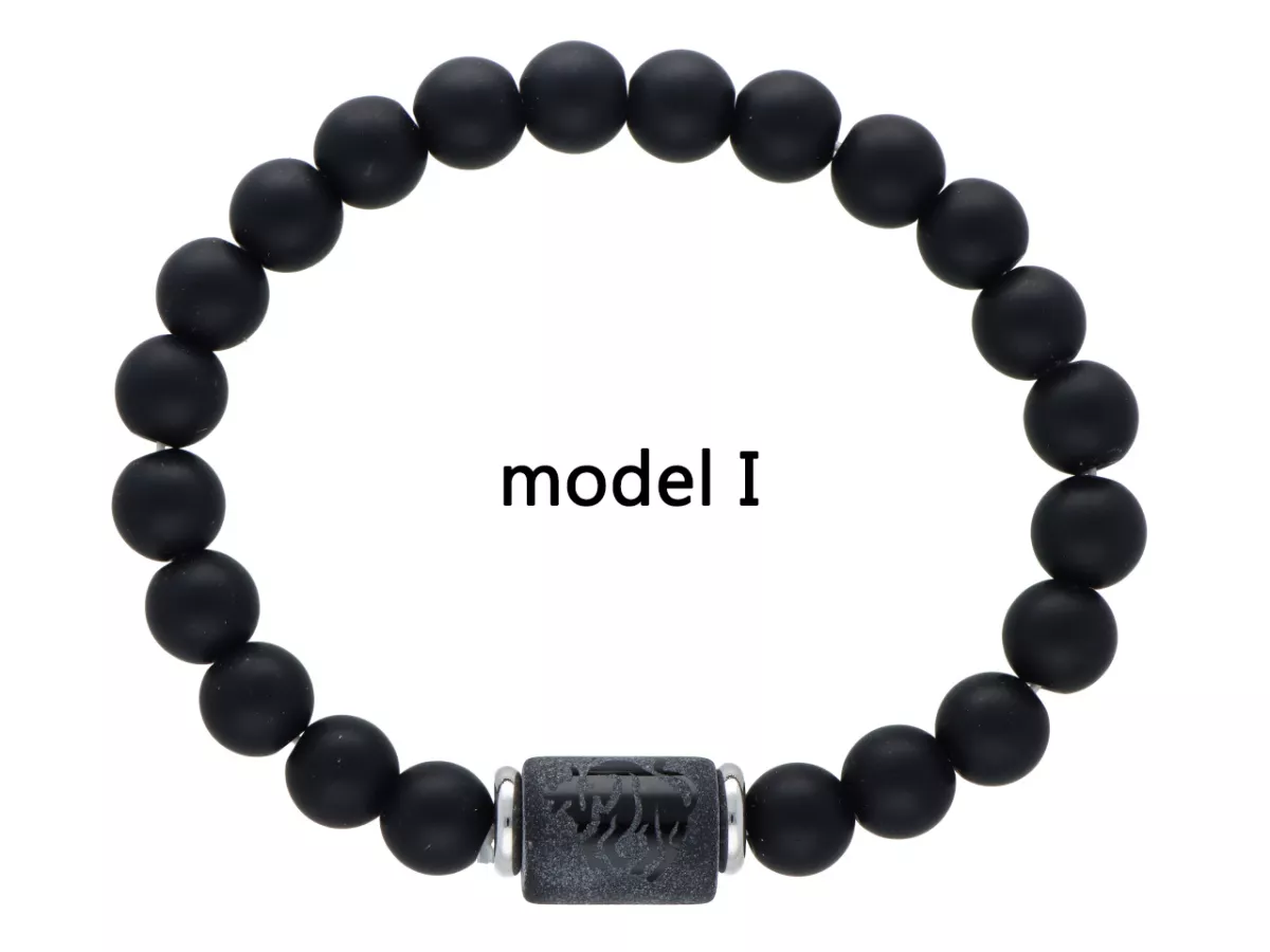 R4E89 BRANSOLETKA LAWA PRASOWANA KULE 8 mm - BYK