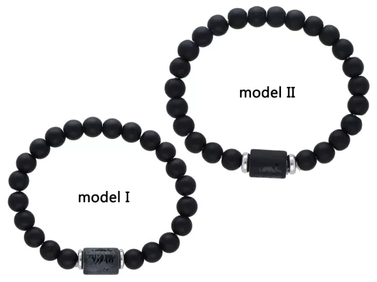 R4E89 BRANSOLETKA LAWA PRASOWANA KULE 8 mm - BYK