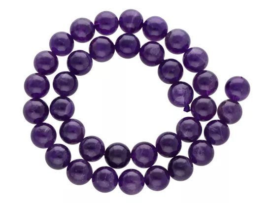 K6I75 AMETYST KULE 10 mm - 1 SZNUR