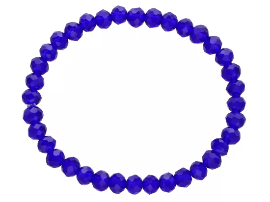 R2B08 BRANSOLETKA KRYSZTAŁKI 6 mm NA GUMCE