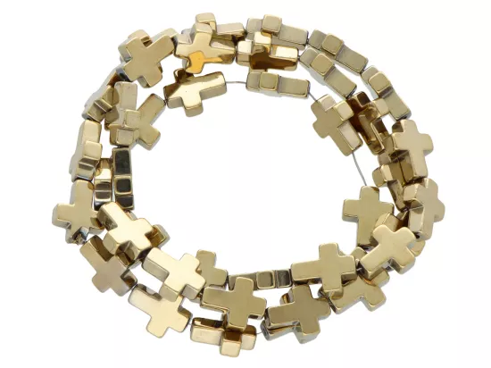 K6O51 HEMATYT KRZYŻYKI 8/10 mm - 1 SZNUR