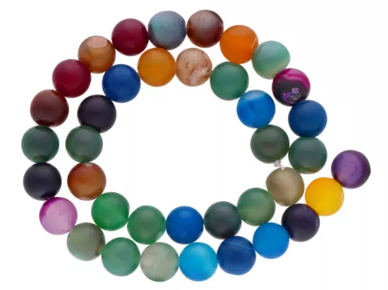 K6B61 AGAT MIX MATOWY KULE 10 mm - 1 SZNUR