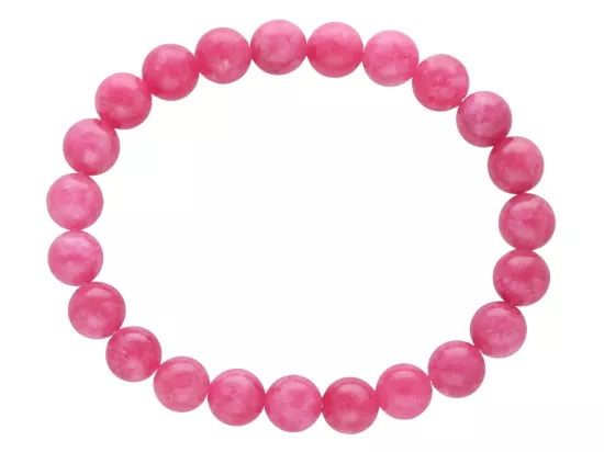 R5H26 BRANSOLETKA JADEIT RUBINOWY KULE 8,5 mm