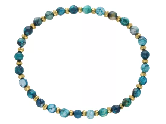 R5C95 BRANSOLETKA AGAT I HEMATYT