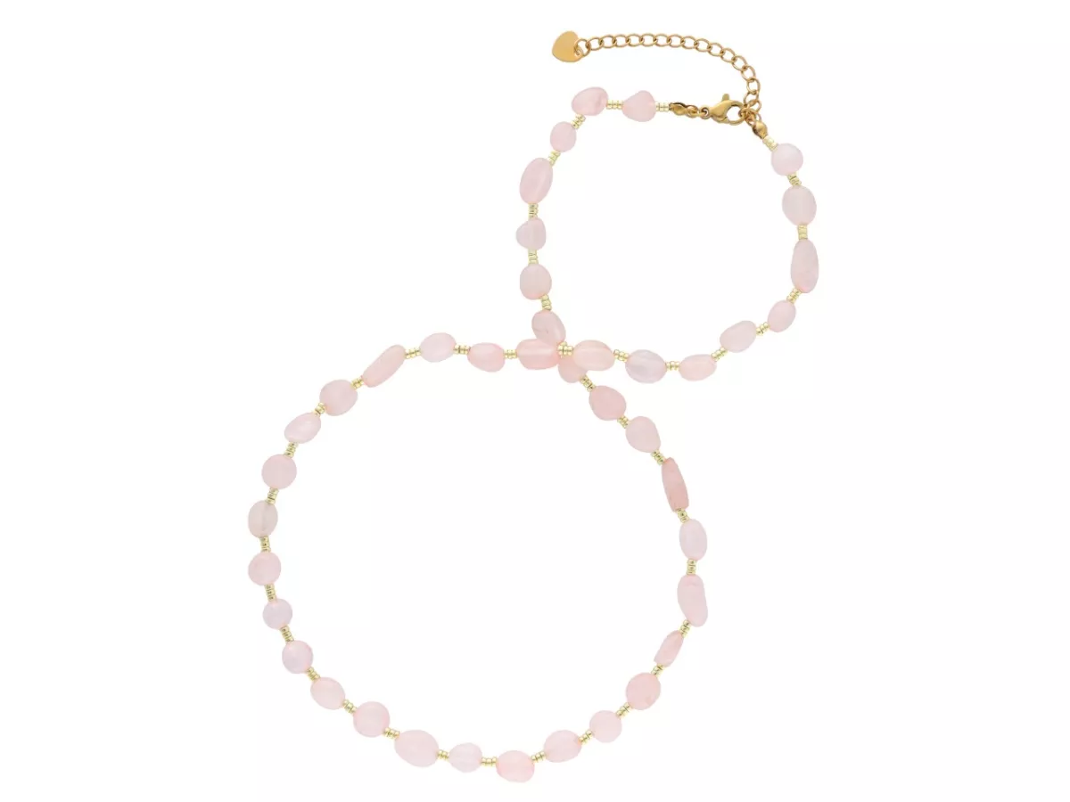 N3L72 NASZYJNIK KWARC RÓŻOWY