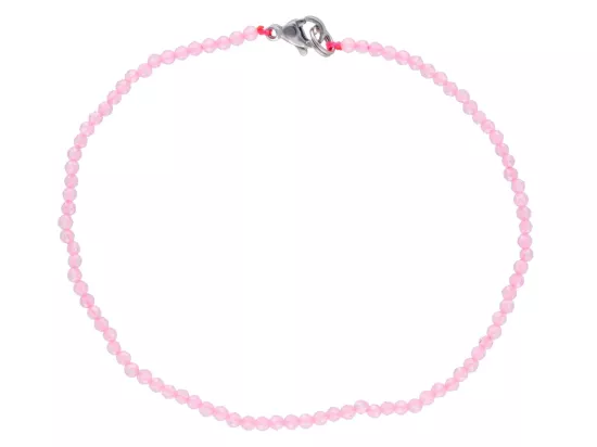 R3B22 BRANSOLETKA CYRKONIA SZKLANA KULE FASETOWANE 2 mm