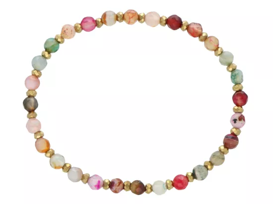 R5D11 BRANSOLETKA AGAT I HEMATYT