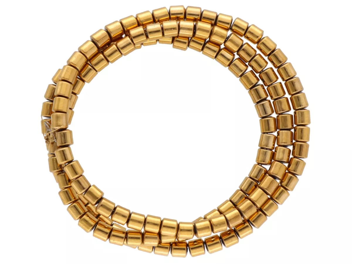 K7P15 HEMATYT MIODOWY WAŁKI 3/3 mm - 1 SZNUR