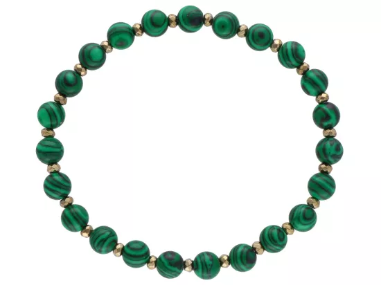 R4M68 BRANSOLETKA MALACHIT KULE 6 mm