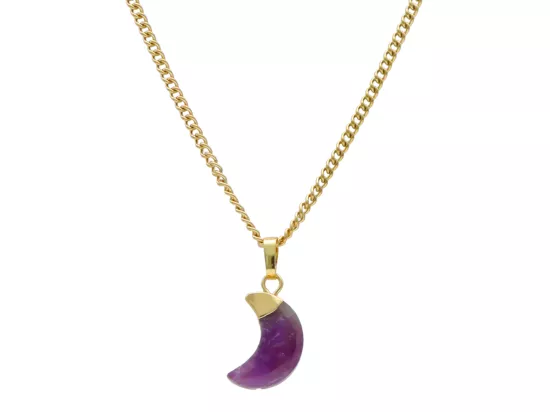 N3I47 NASZYJNIK AMETYST I STAL CHIRURGICZNA