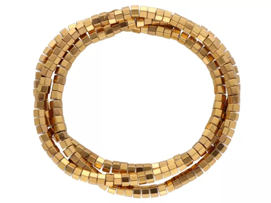 K7O74 HEMATYT MIODOWY SZEŚCIOKĄTY 3/2 mm - 1 SZNUR