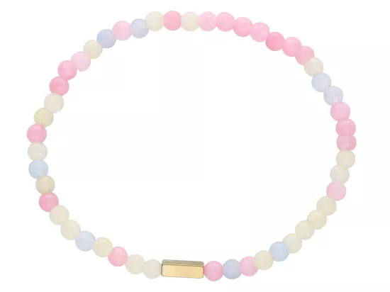 R4L55 BRANSOLETKA JADEIT MORGANITOWY KULE 4,5 mm