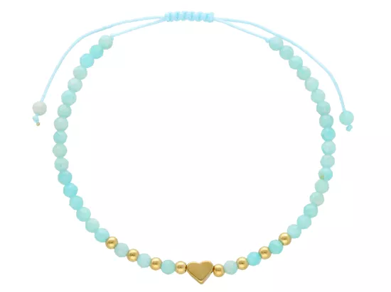 R4S17 BRANSOLETKA SHAMBALLA AMAZONIT I STAL CHIRURGICZNA