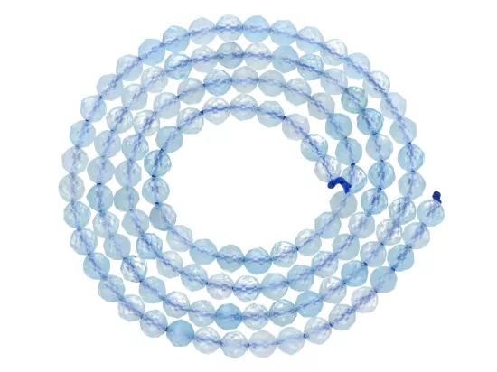 K7M74 AKWAMARYN LUX KULE FASETOWANE 3,5 mm - 1 SZNUR