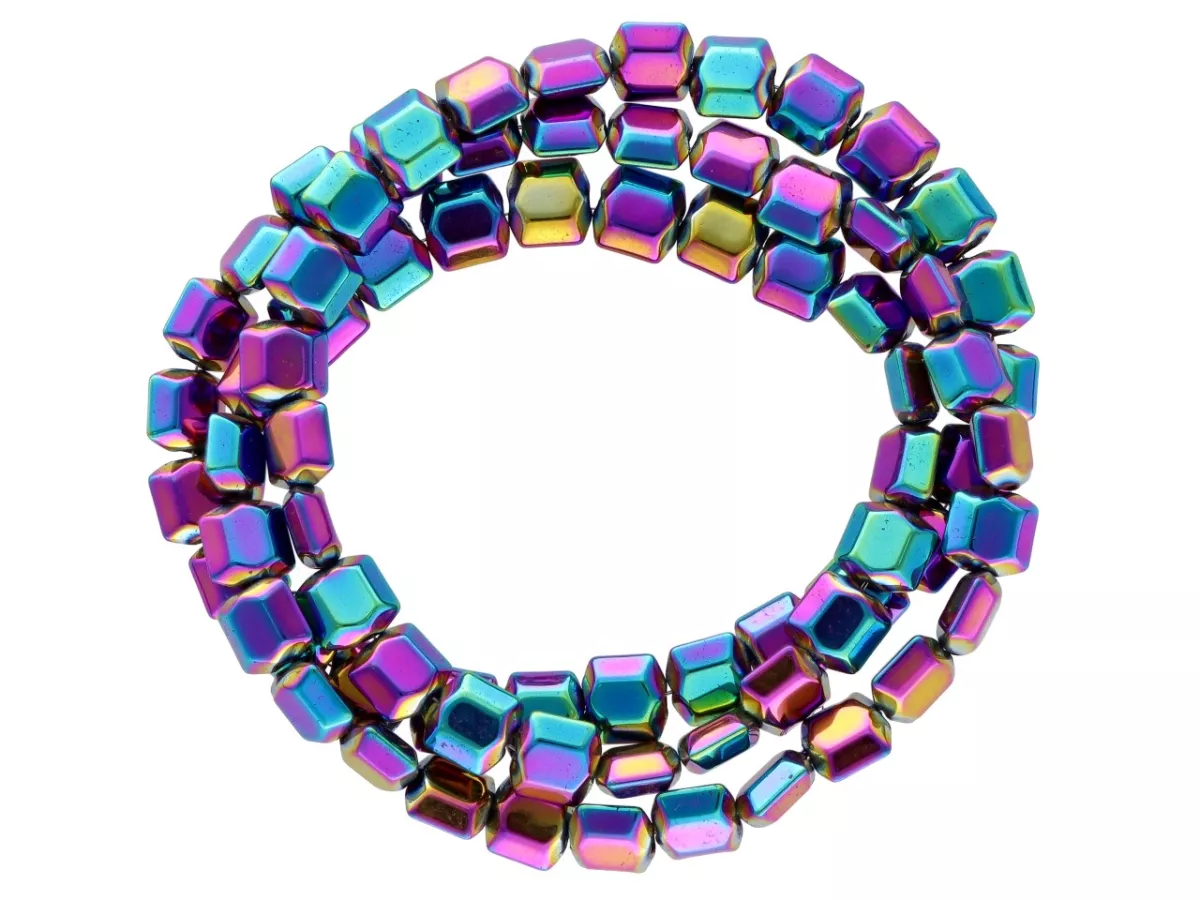 K6X61H HEMATYT ELEMENTY 5,5/5,5 mm - 5 SZNURÓW - ZESTAW