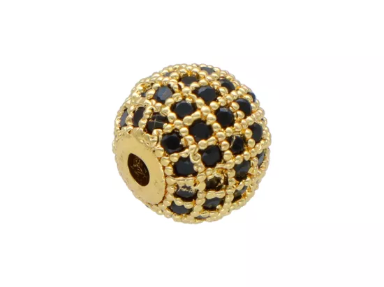 P5L39 PRZEKŁADKA OZDOBNA Z MIEDZI Z CYRKONIAMI - 1 SZTUKA