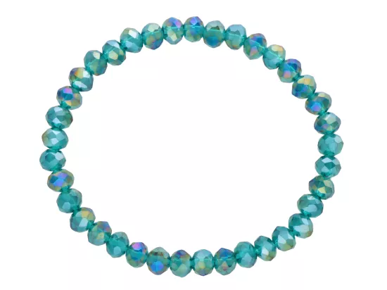 R2P73 BRANSOLETKA KRYSZTAŁKI 6 mm NA GUMCE